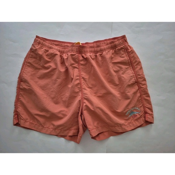 Tommy Bahama Relax Swim Trunks Mens Large Orange Quick Dry Beach Mesh Lined - Picture 1 of 6